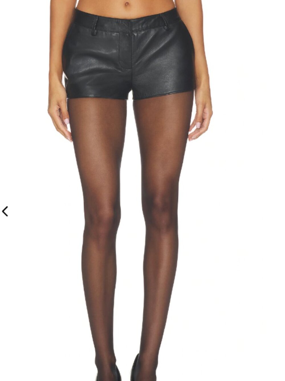 retrofete black leather shorts